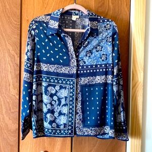 Joie M Button Down Long Sleeve Blouse